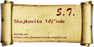 Stojkovits Tünde névjegykártya