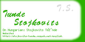 tunde stojkovits business card